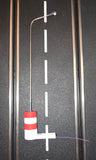 * NEW Version * RED & WHITE - 2 Color 3D Print - Tire Stack Street Light w/ LED Light Pole for Carrera D132/124/Evo Tracks