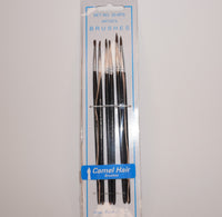 6pc Paint Brush Set - Camel Hair
